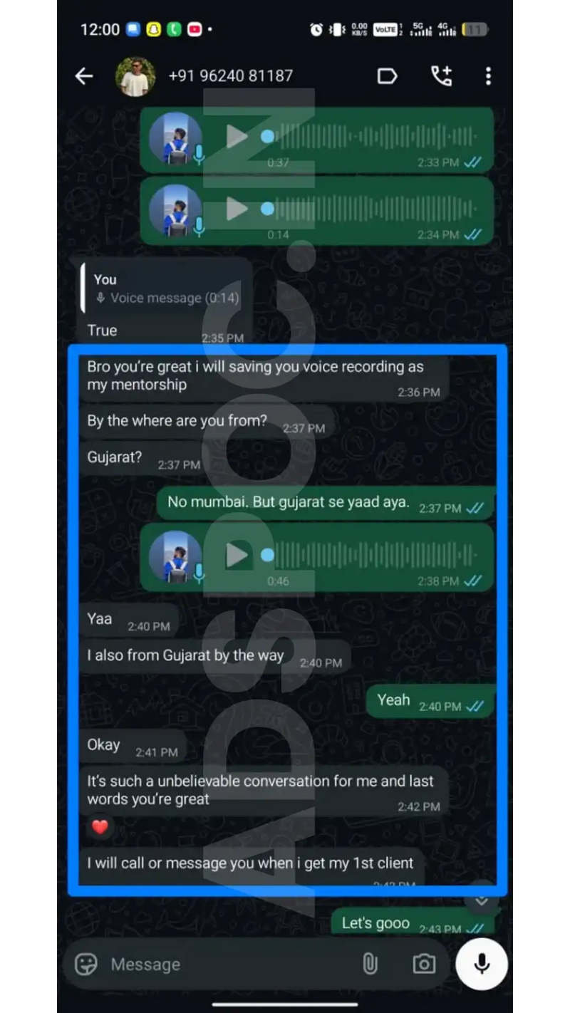 WhatsApp chat screenshot 1